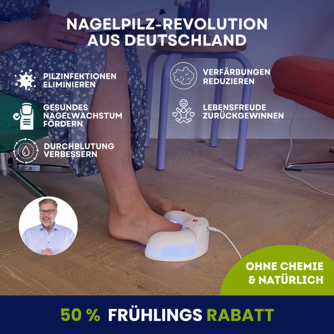 Jetzt 50% auf das innovative Nagelpilz-Gerät sparen