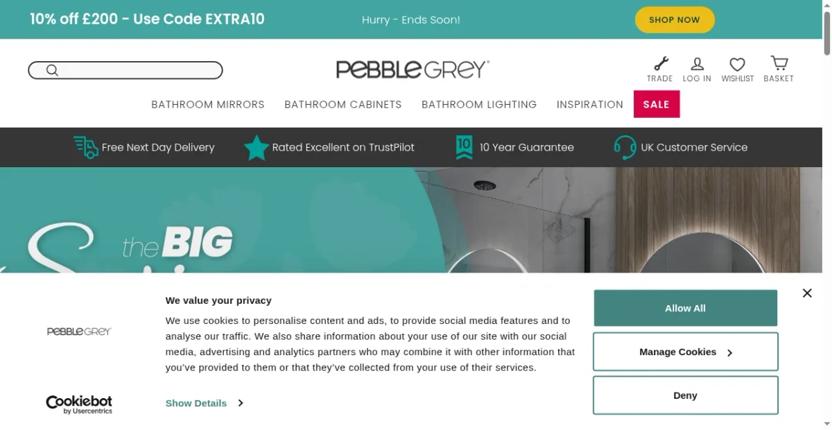 Pebble Grey website screenshot