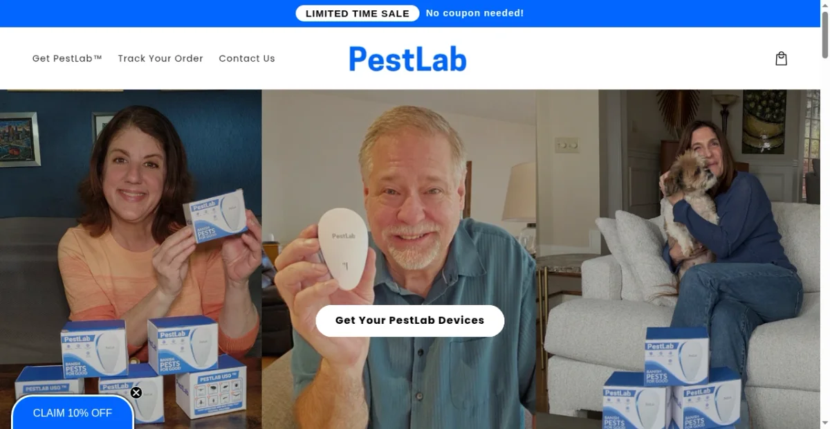 PestLab website screenshot