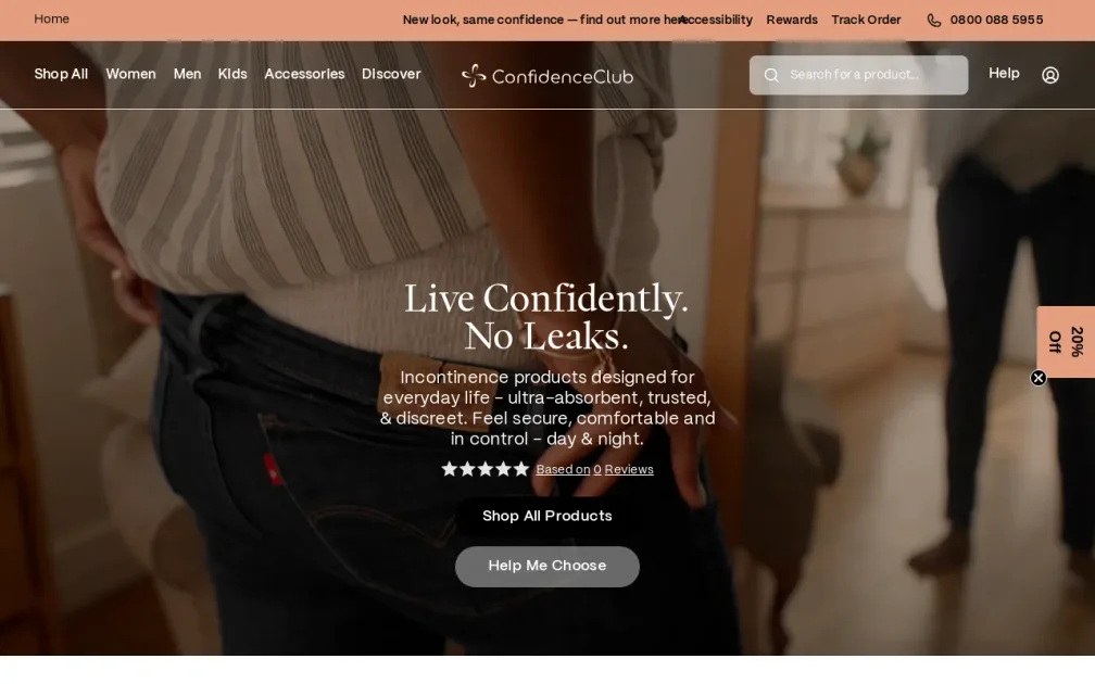 ConfidenceClub UK website screenshot