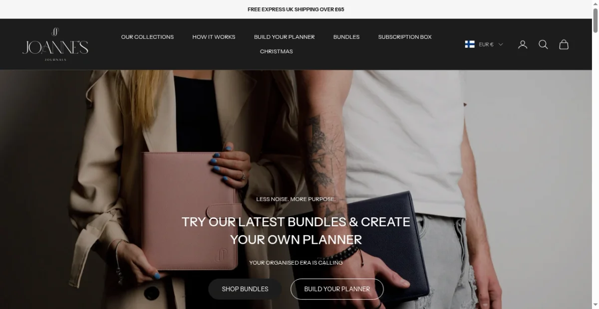Joanne’s Journals website screenshot