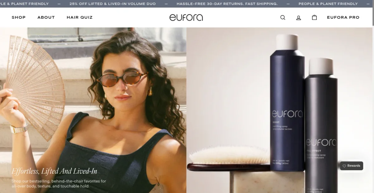 Eufora International website screenshot