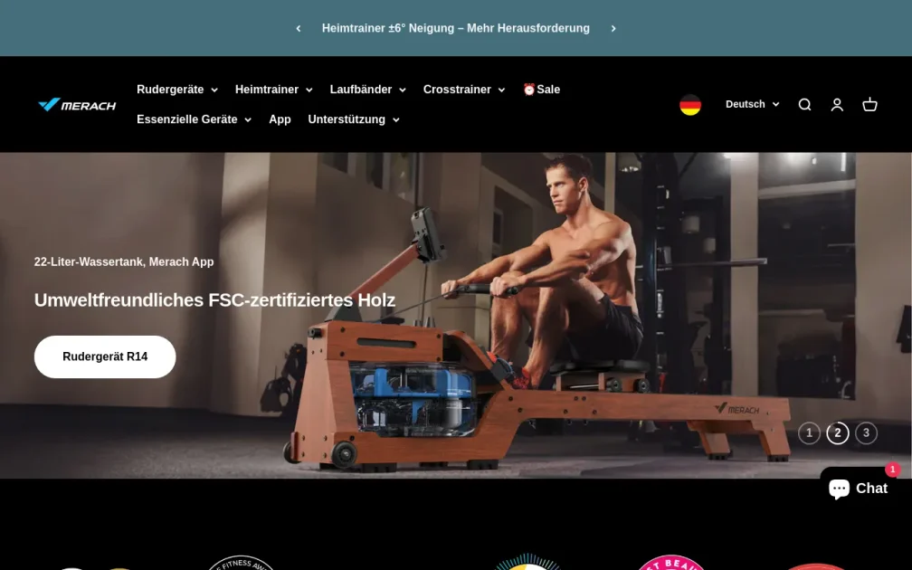 Merach website screenshot