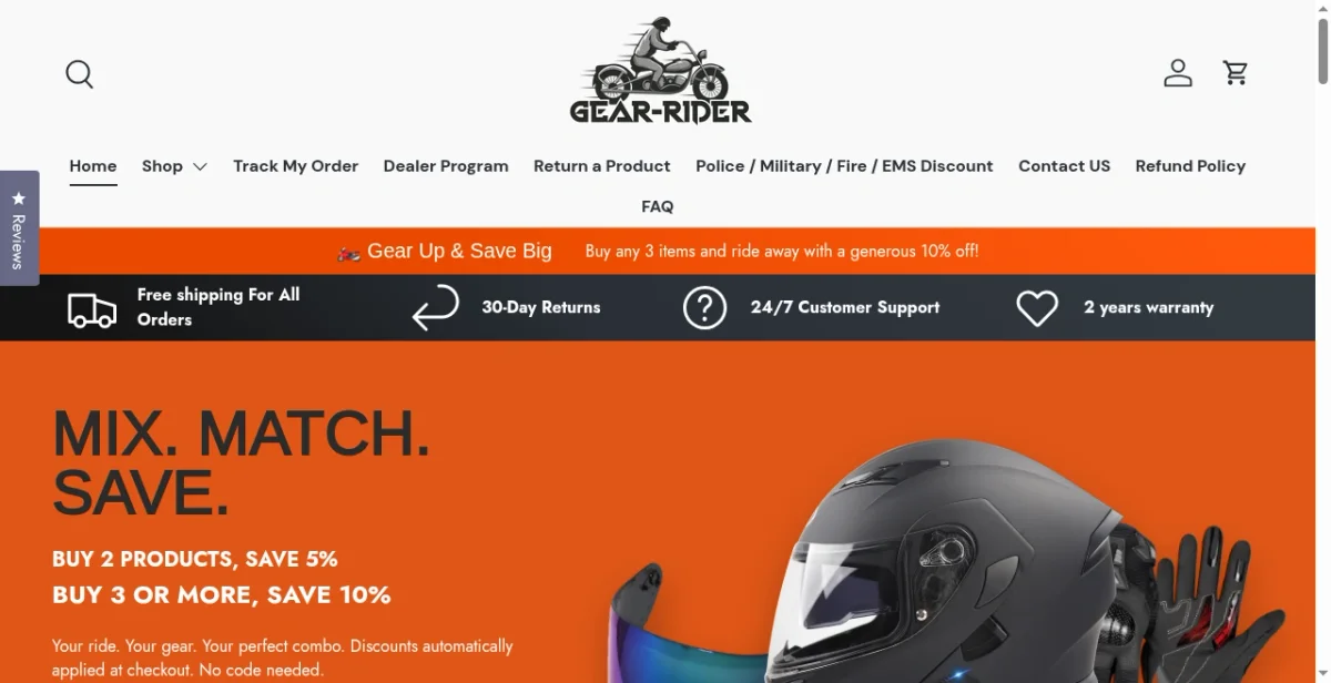 Gear Rider: 106K Visits/Mo, $458K Revenue... | Brandsearch