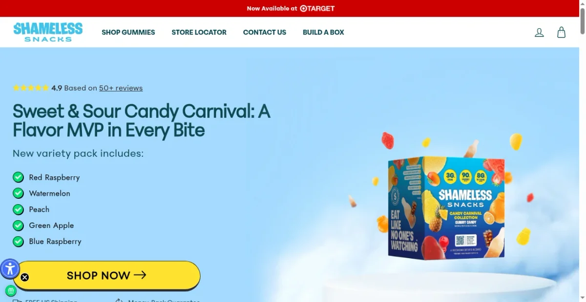 Shameless Snacks: 121K Visits/Mo, $740K... | Brandsearch