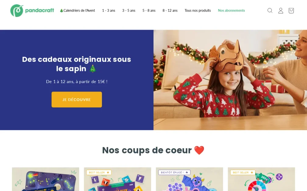 Pandacraft website screenshot