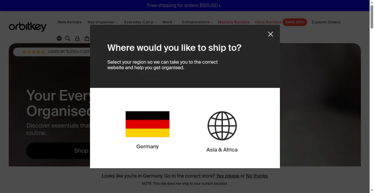 Orbitkey Asia website screenshot