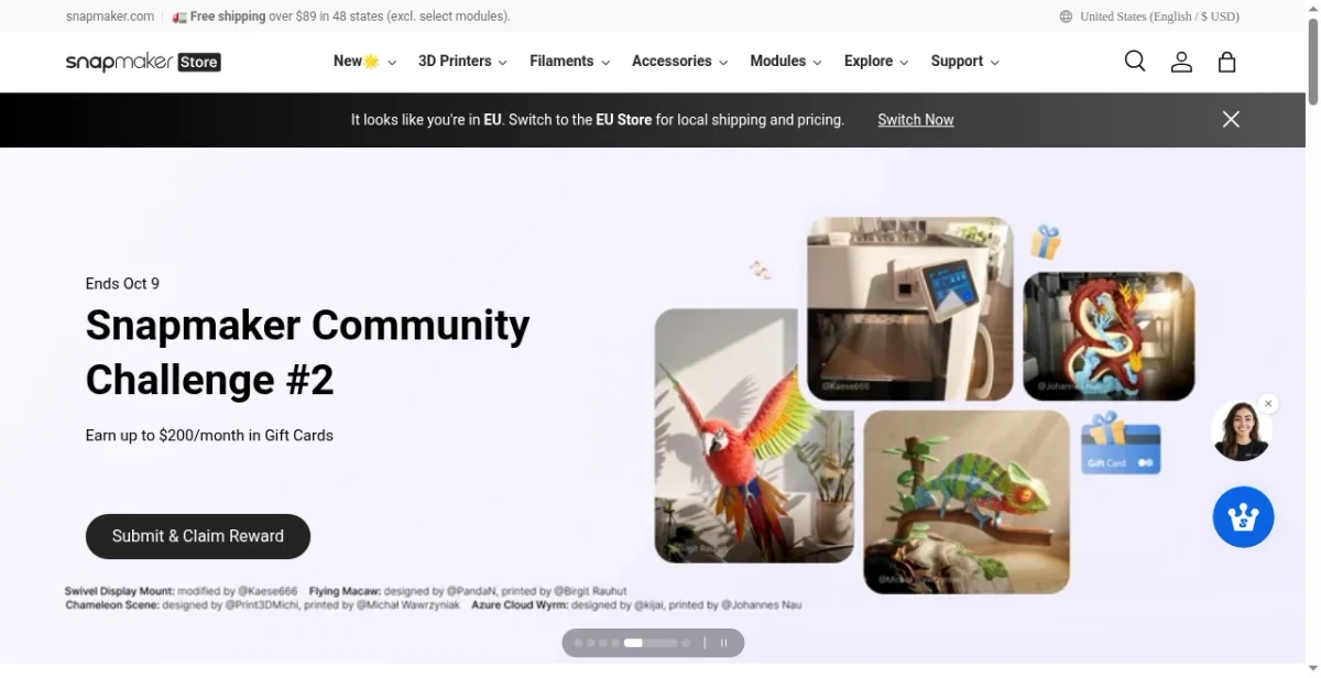 Snapmaker Online Store: 325K Visits/Mo,... | Brandsearch