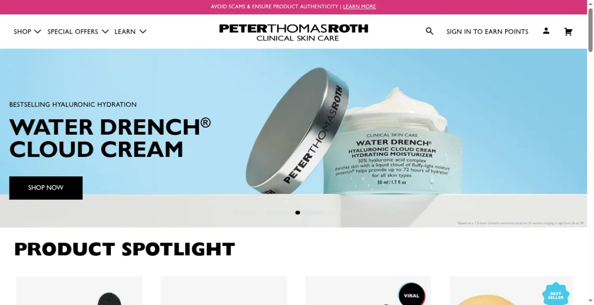 Peter Thomas Roth Success: 203K Traffic &... | Brandsearch