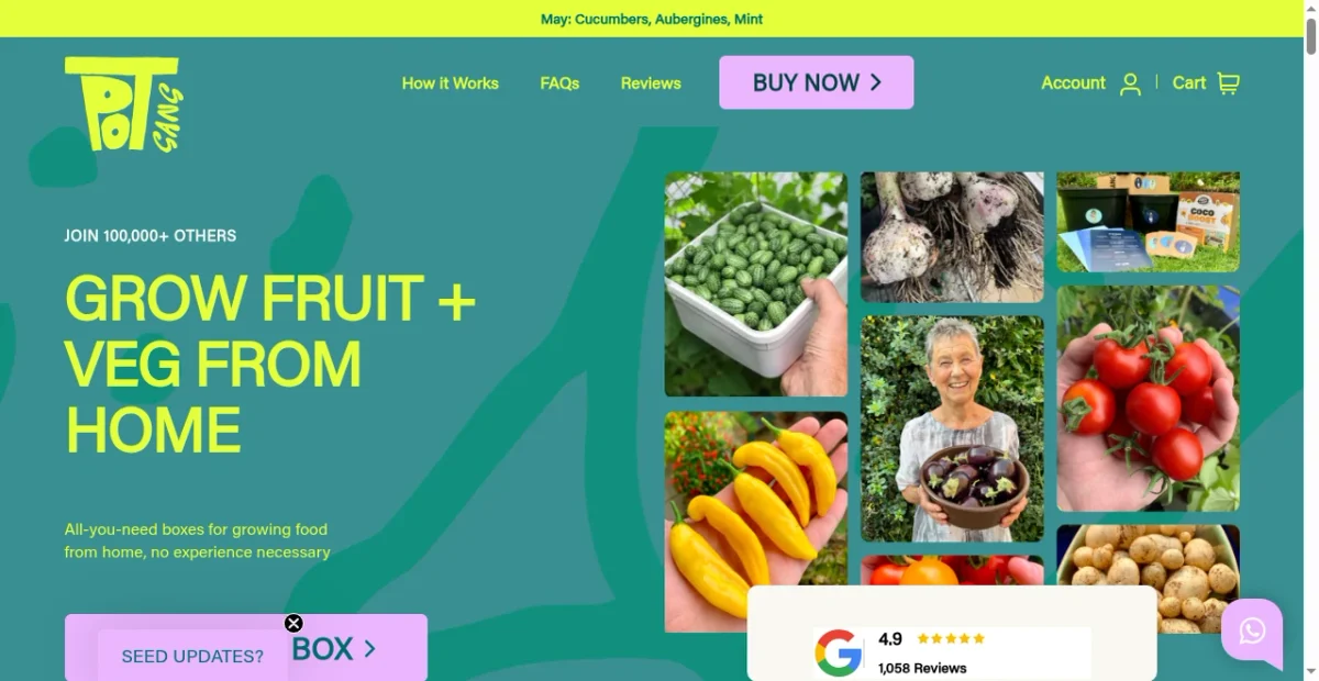 POT GANG website screenshot