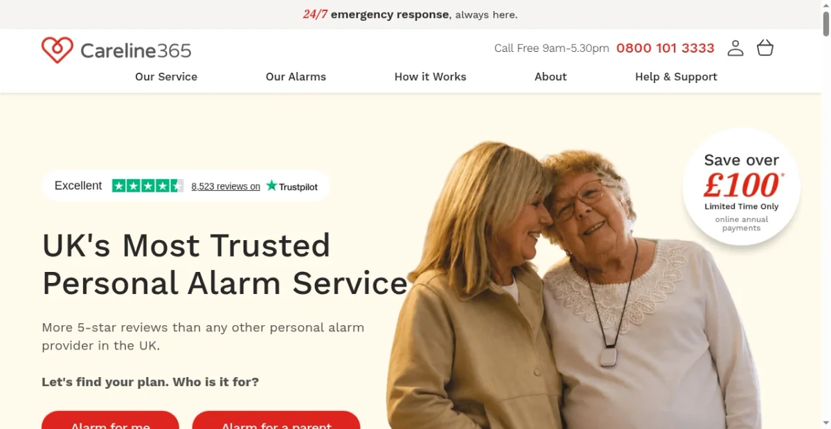 Careline365 website screenshot