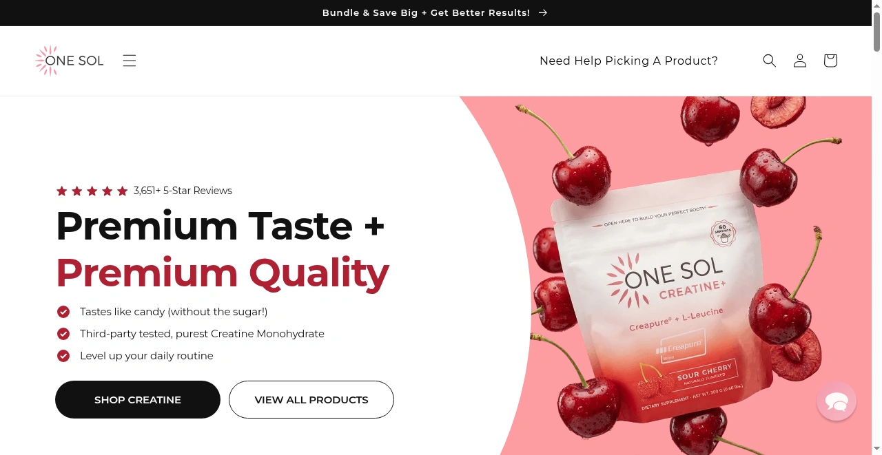 ONE SOL™ | Natural Plant Based Supplements screenshot