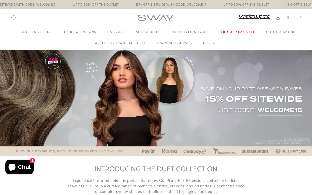 SWAY Hair Extensions screenshot