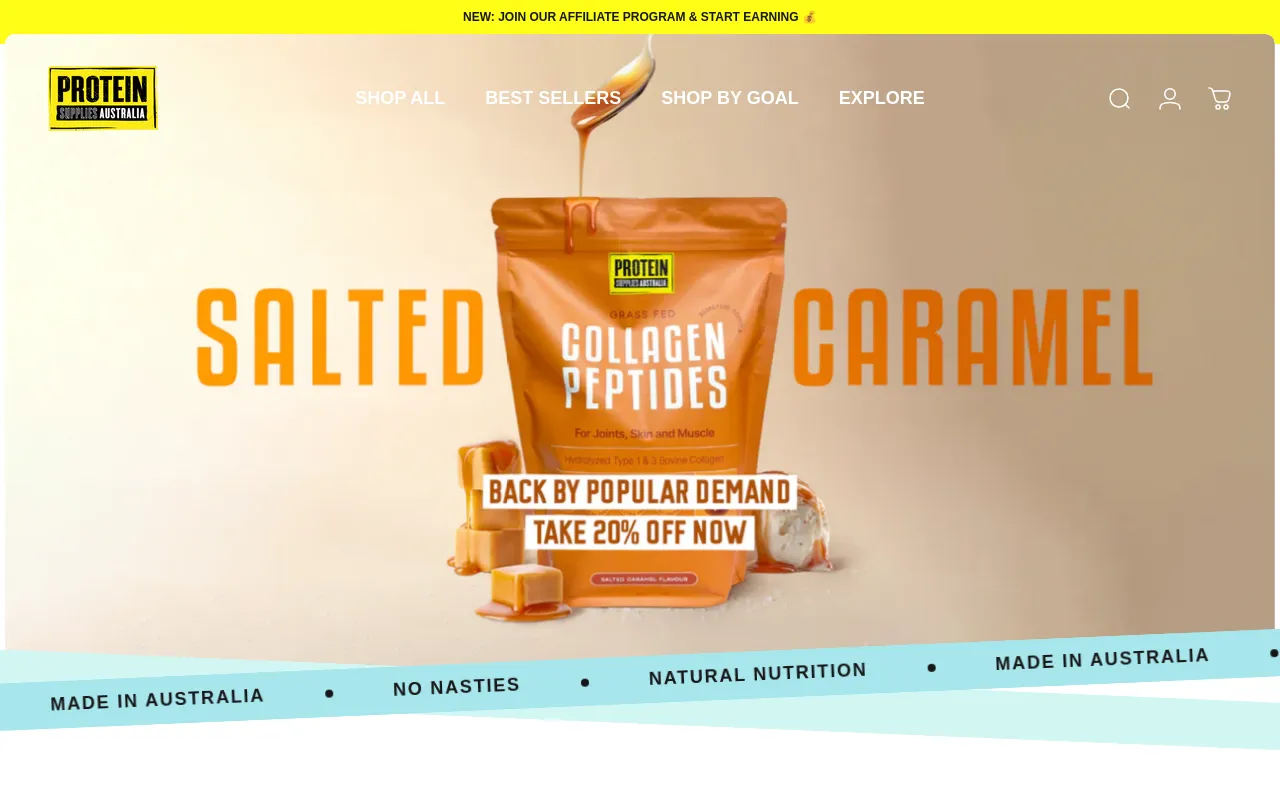 Protein Supplies Australia screenshot