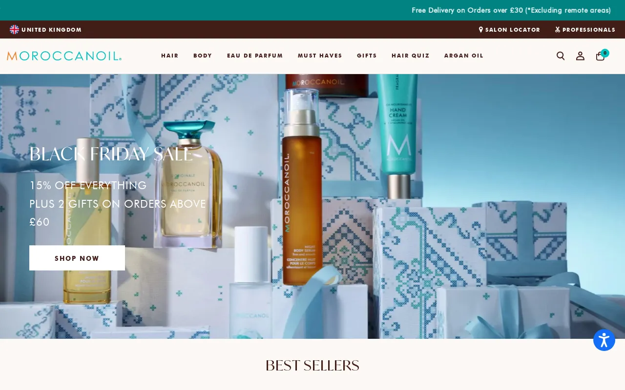 Moroccanoil UK screenshot