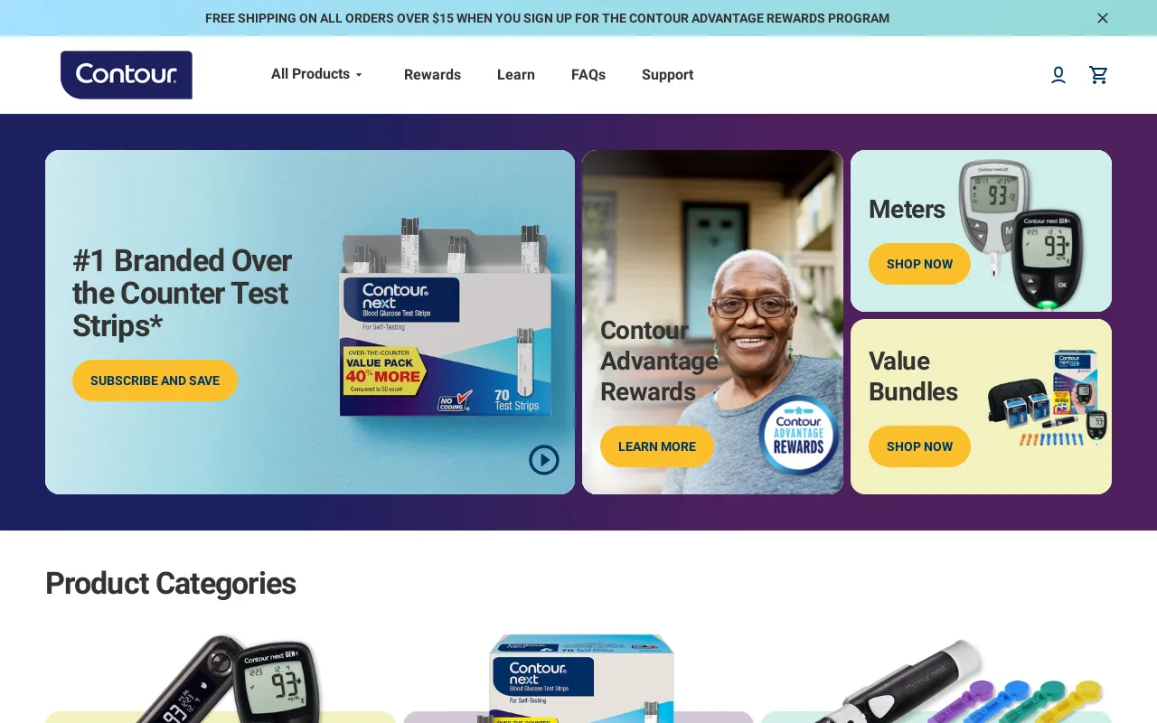 CONTOUR® eStore screenshot