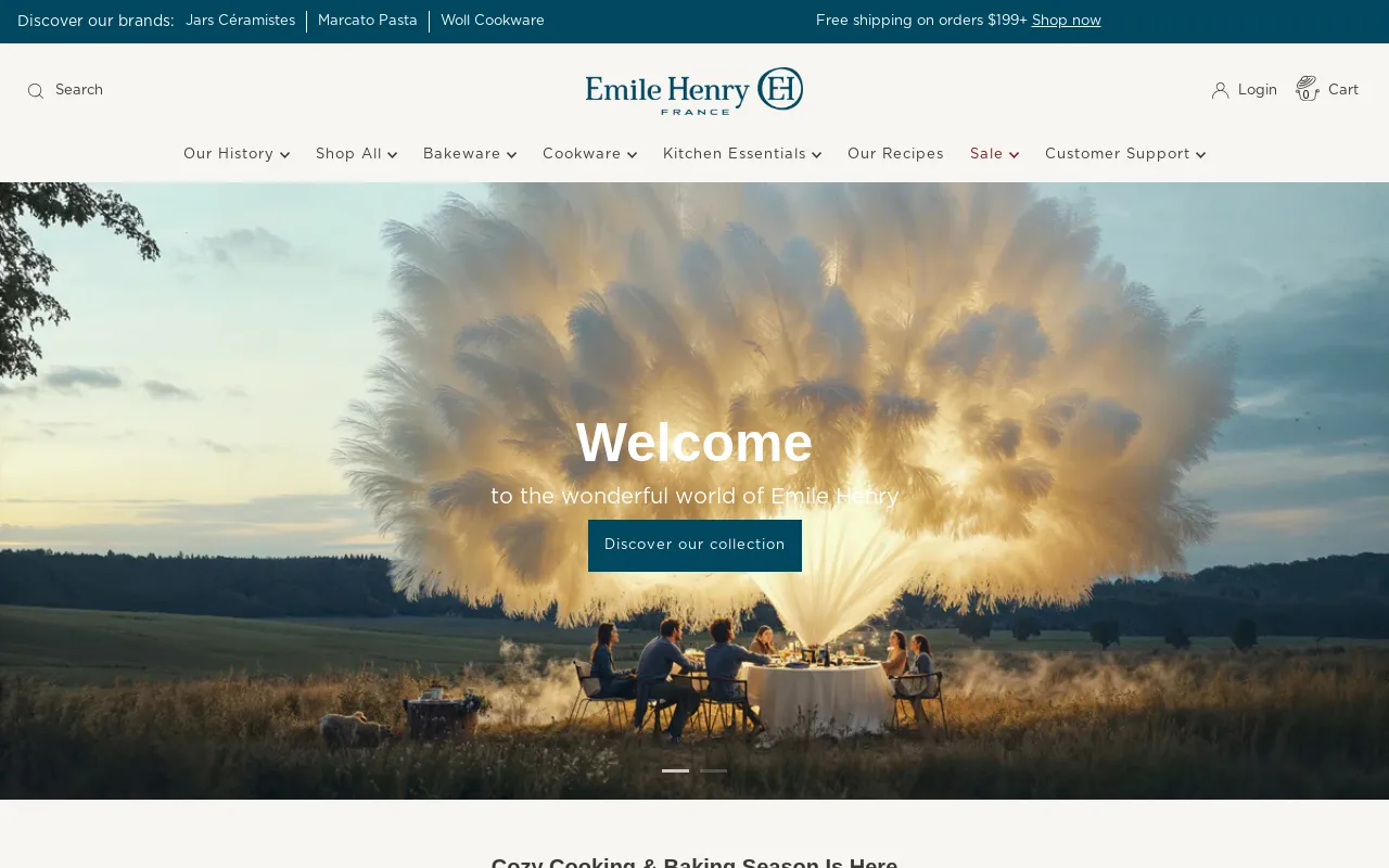 Official Emile Henry USA screenshot