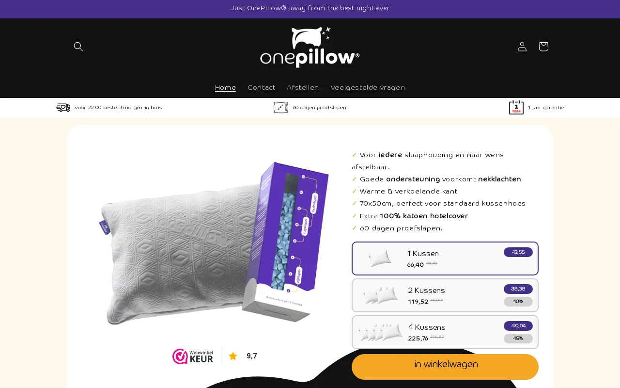 OnePillow screenshot