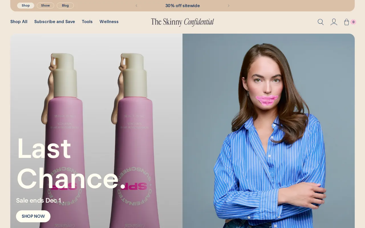 The Skinny Confidential Shop screenshot