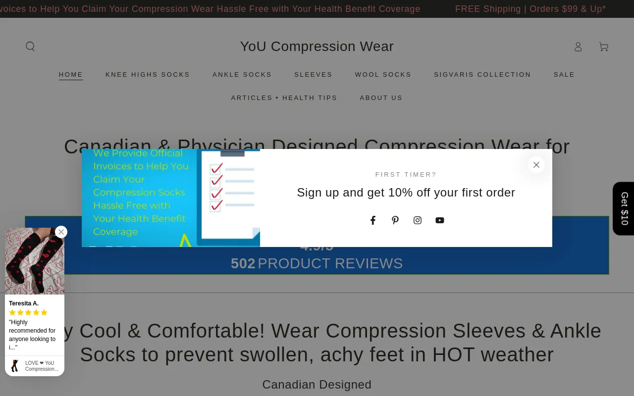 YoU Compression Wear screenshot