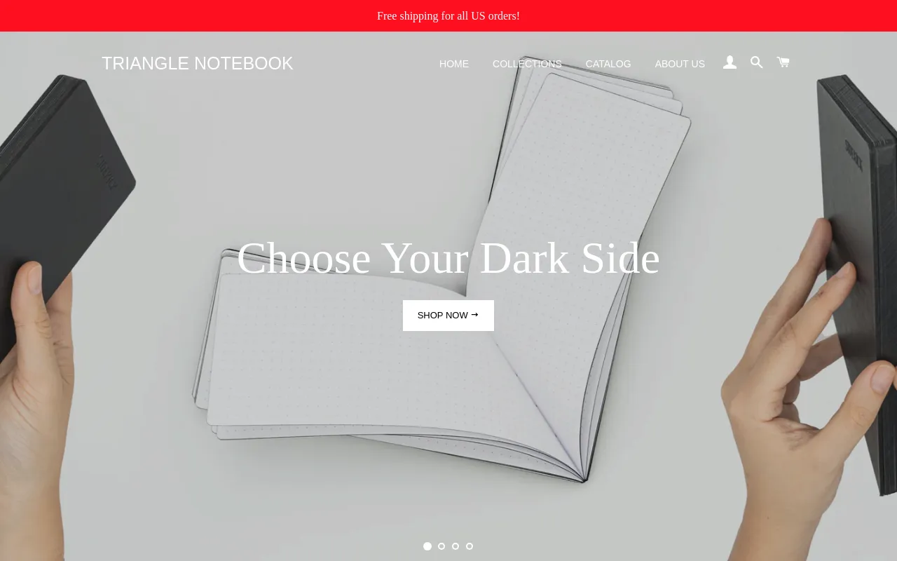 Triangle Notebook website screenshot
