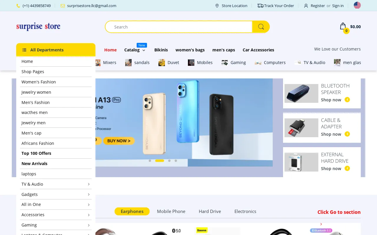 SURPRISE STORE– Surprise store website screenshot