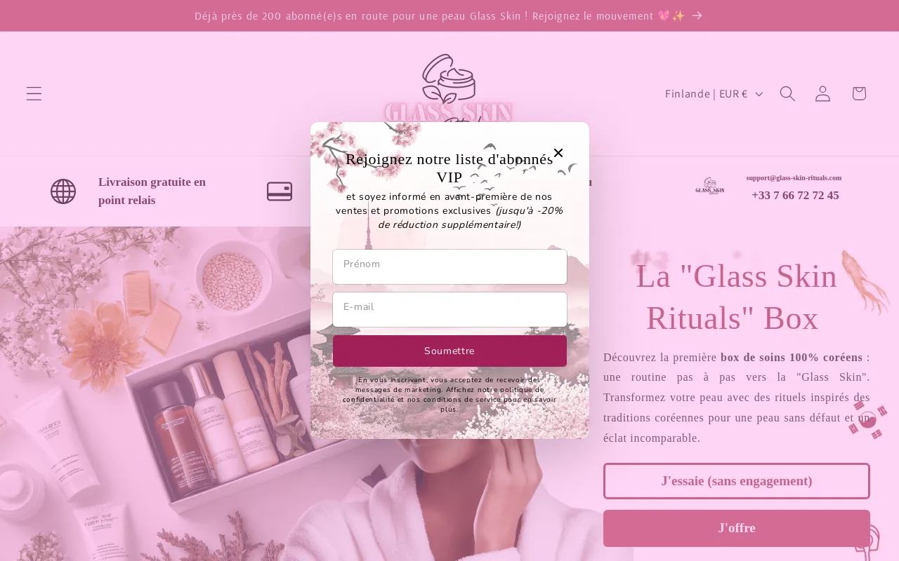 Glass Skin Rituals website screenshot