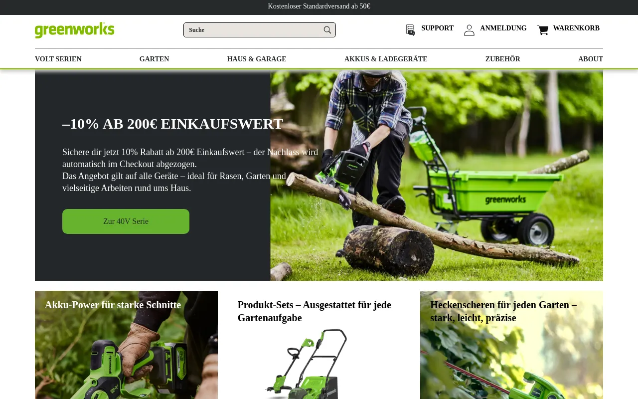 Greenworks Tools UK screenshot