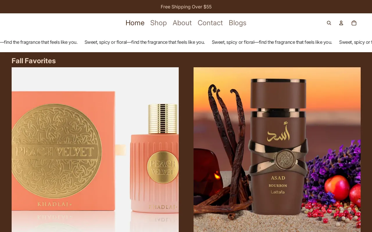 Gourmand Perfumes website screenshot