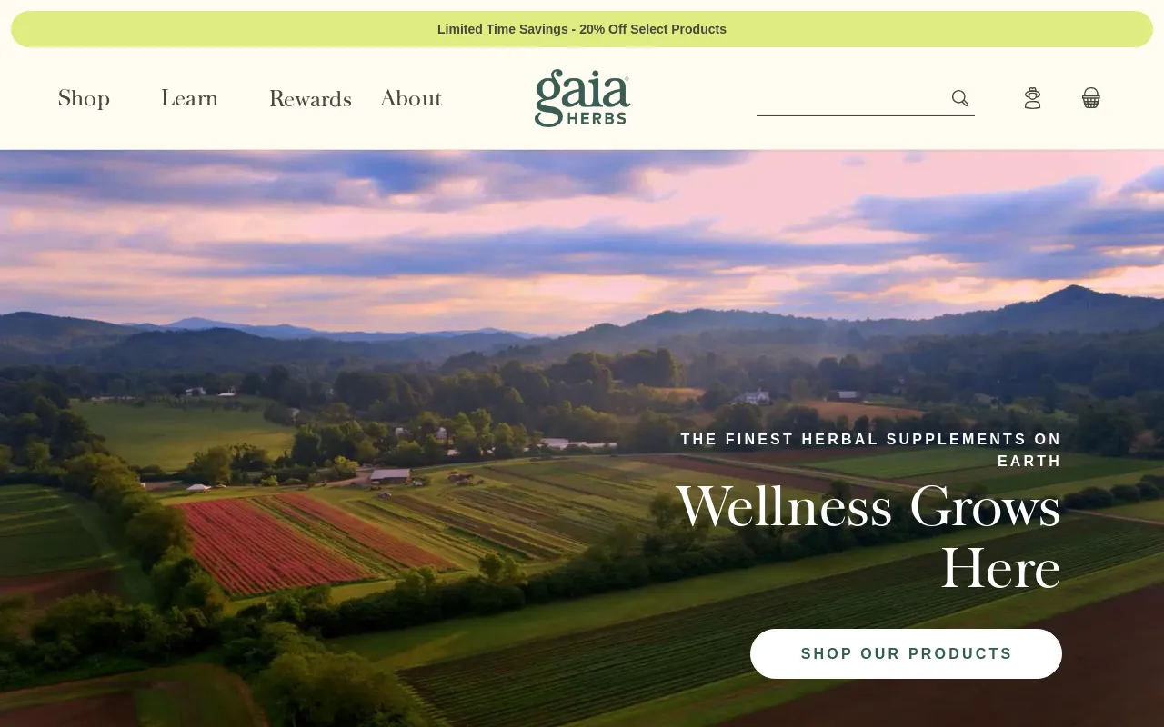 Gaia Herbs screenshot
