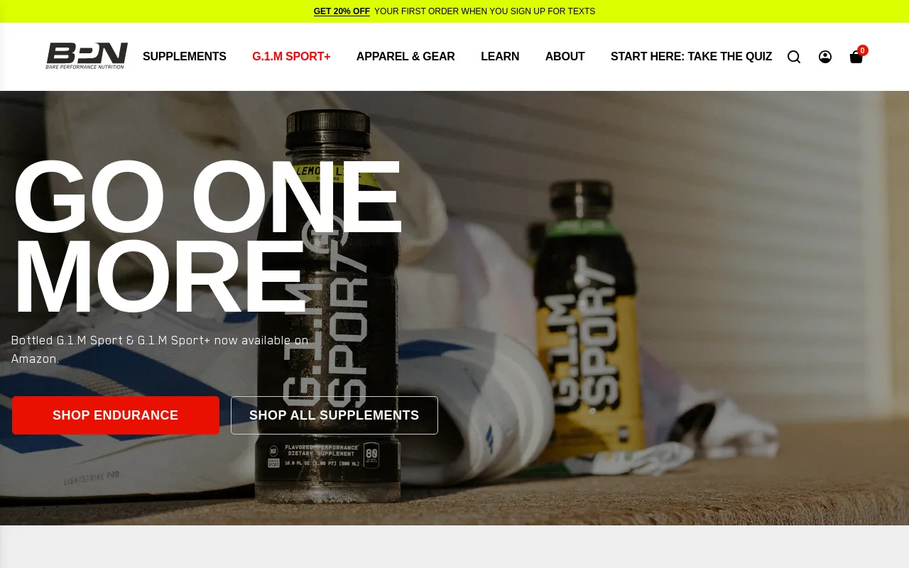 Bare Performance Nutrition screenshot