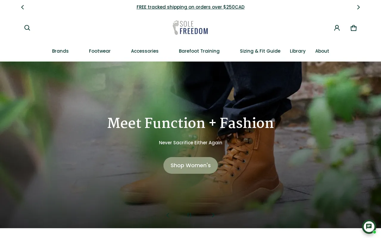 Sole Freedom website screenshot