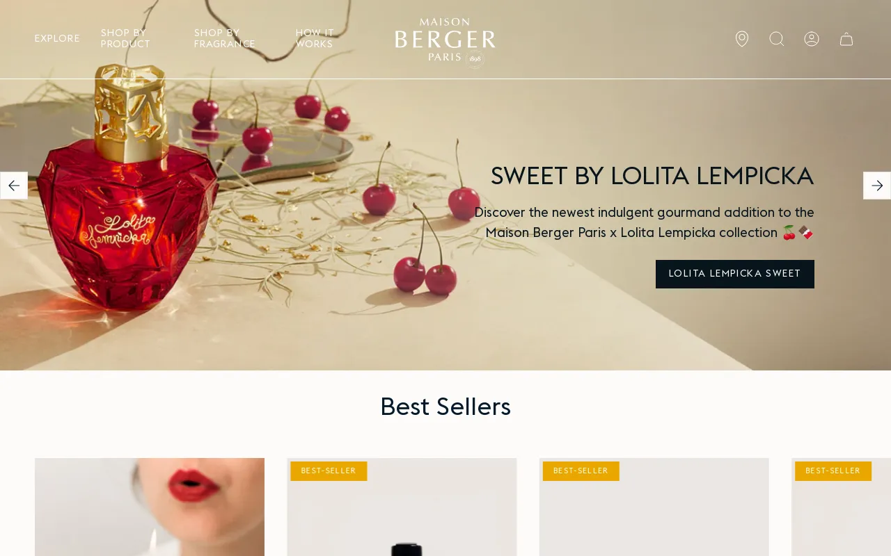 OFFICIAL LAMPE BERGER STORE USA - MAISON BERGER USA screenshot