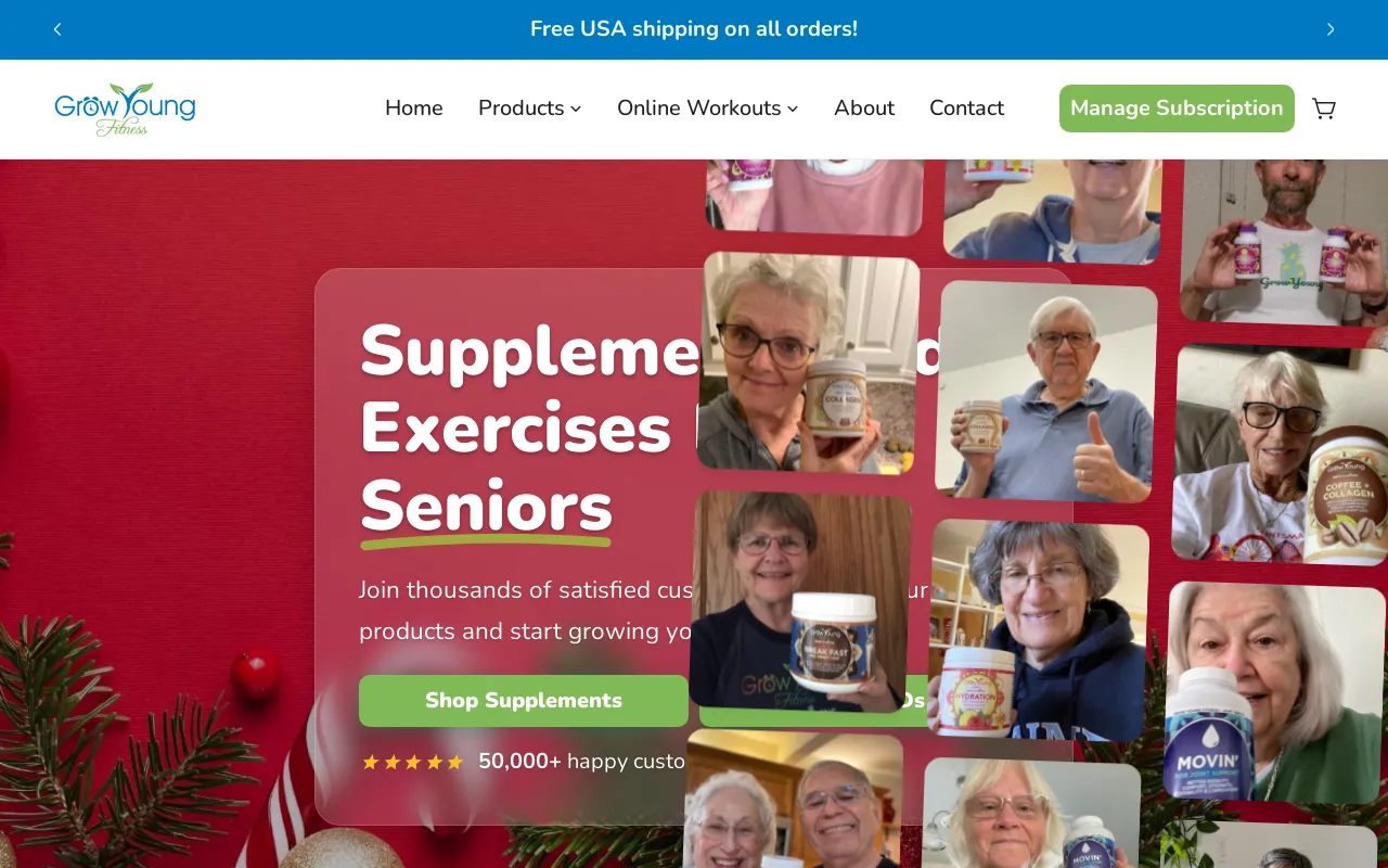 Grow Young Shop screenshot