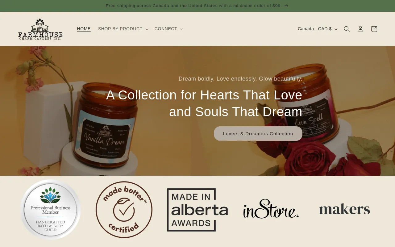 Farmhouse Charm Candles Inc. screenshot