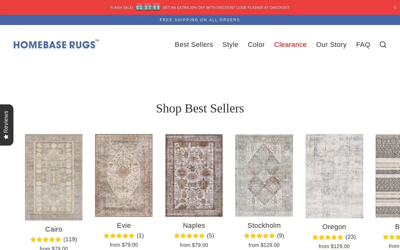 HomeBase Rugs screenshot