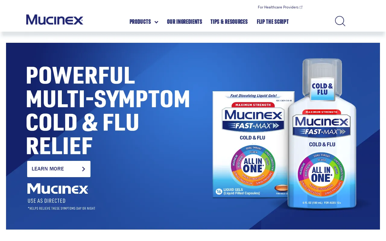 Mucinex USA screenshot
