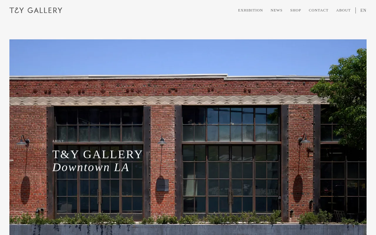 T&Y GALLERY website screenshot