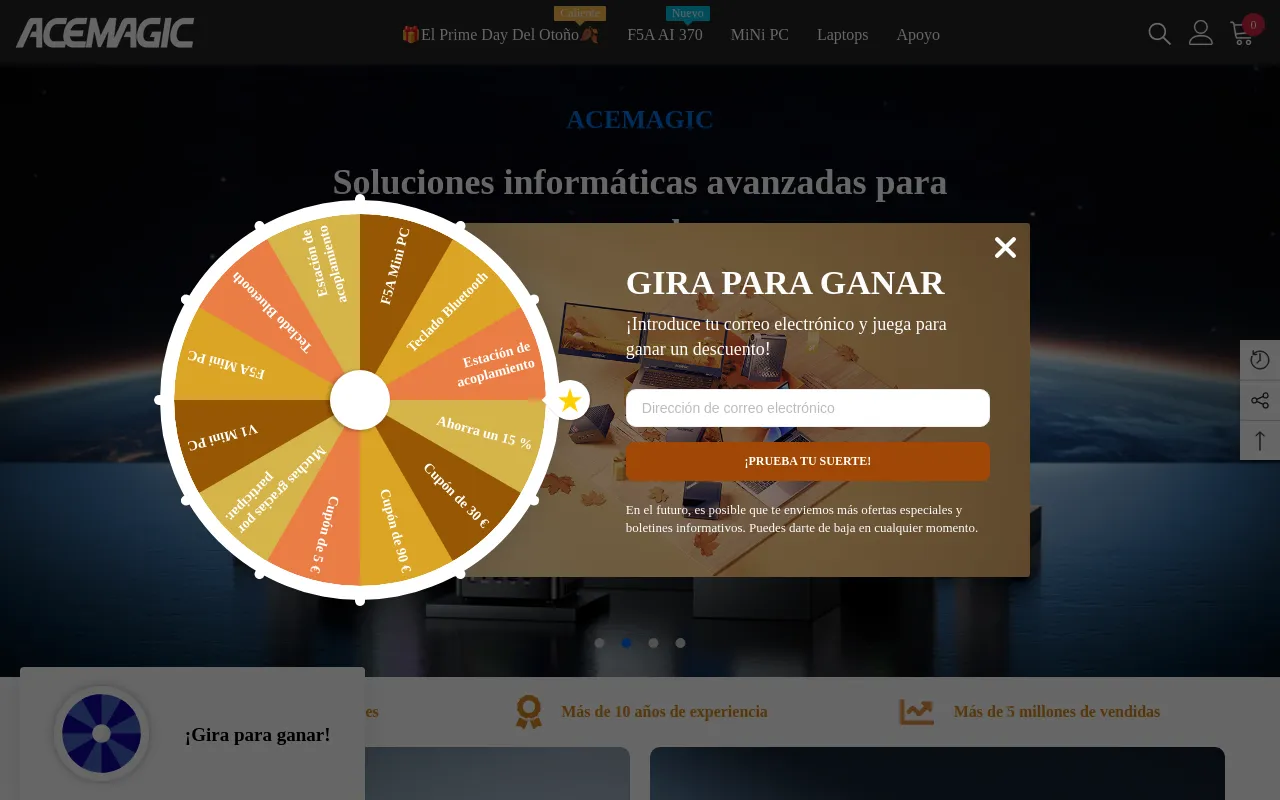 acemagic.es website screenshot