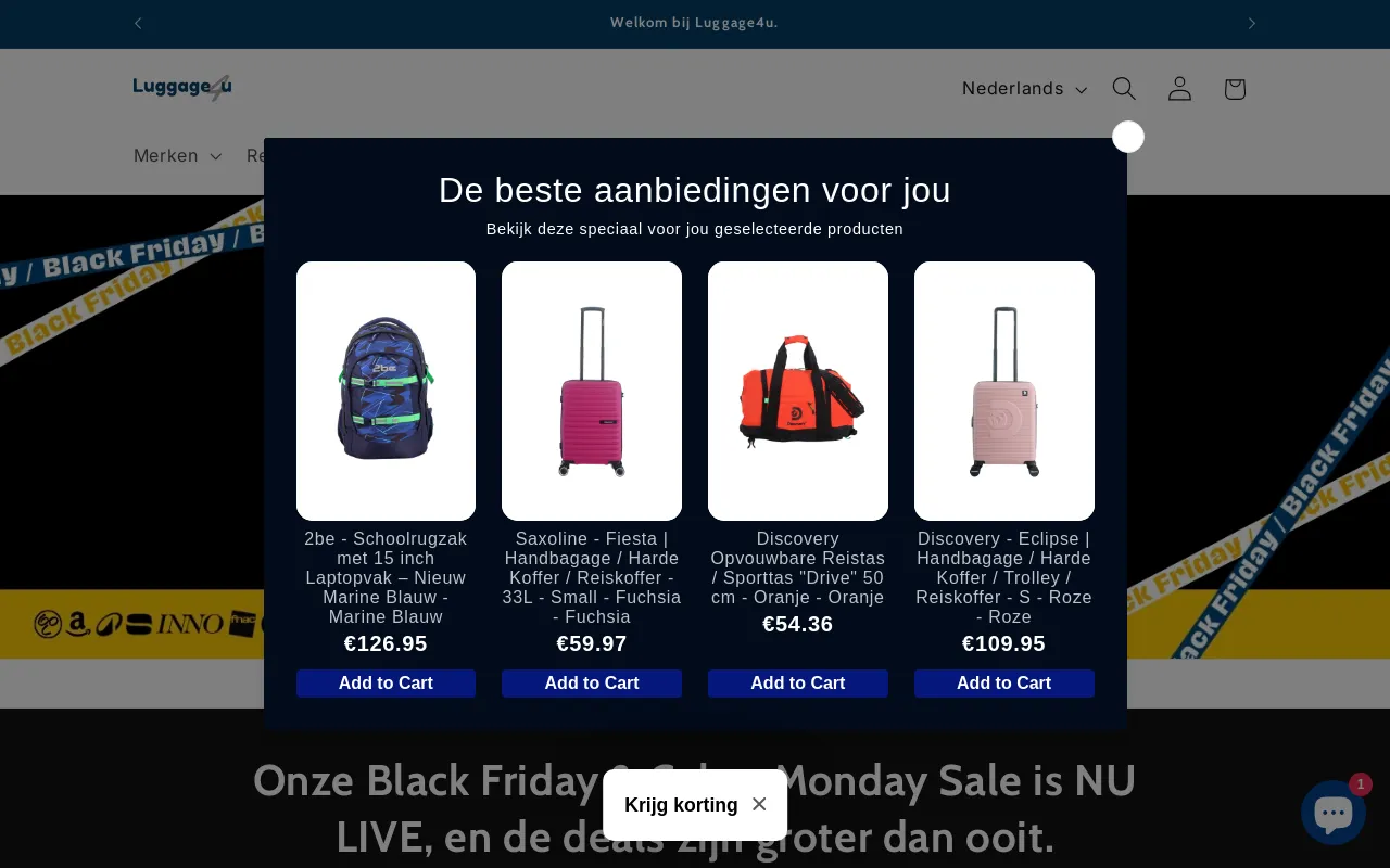 LUGGAGE 4 U website screenshot