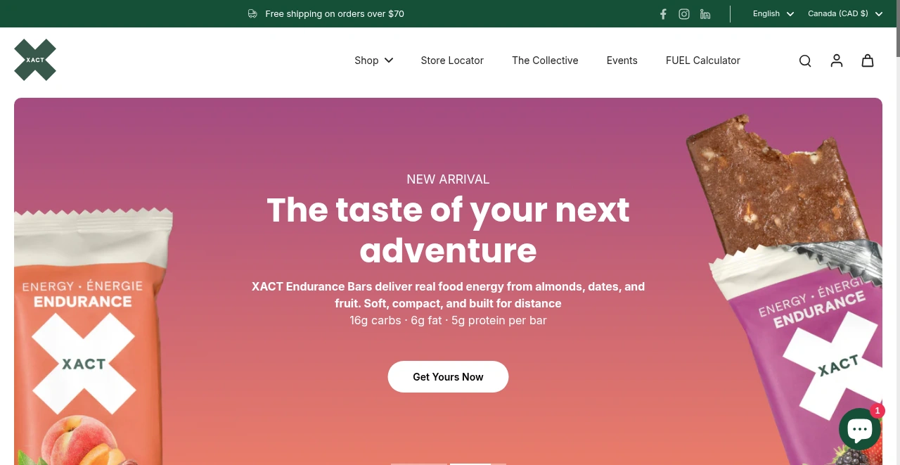 xactnutrition screenshot