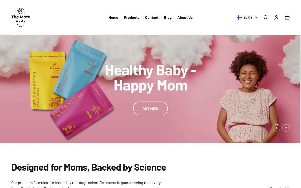 The Mom Club website screenshot