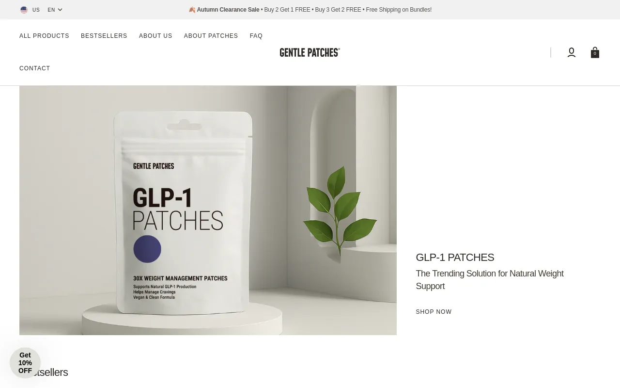 Gentle Patches website screenshot