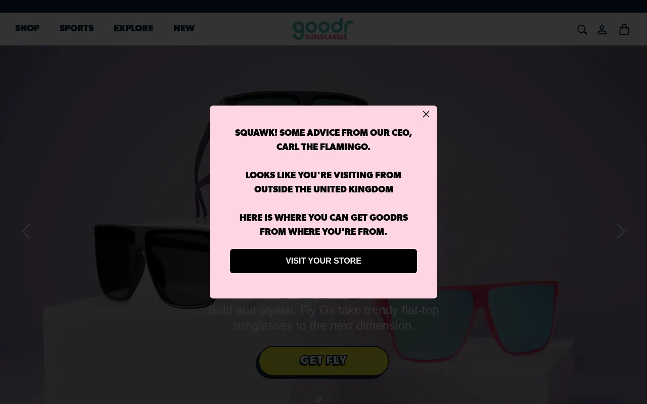 Goodr Sunglasses UK screenshot