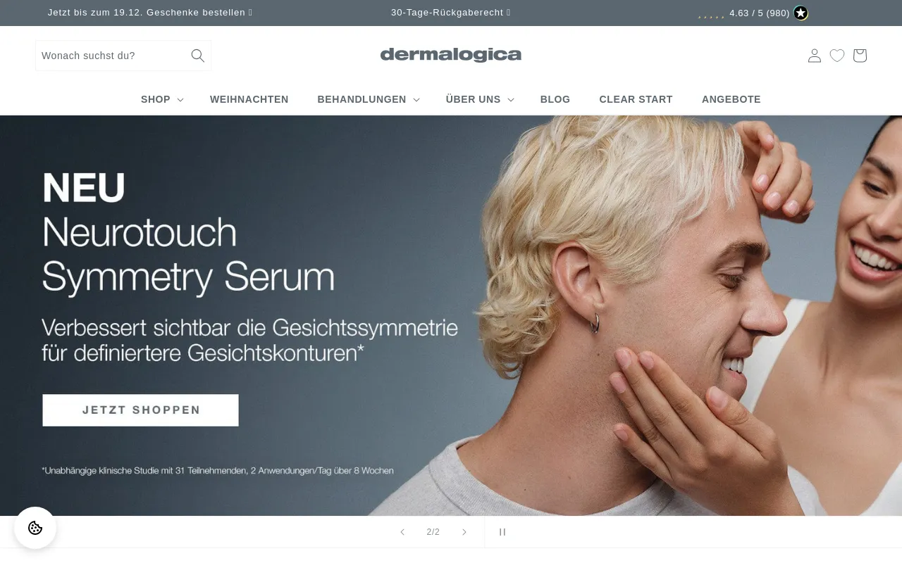 Dermalogica DE screenshot