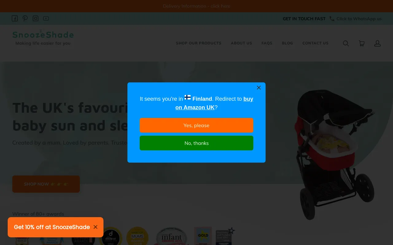 SnoozeShade UK screenshot