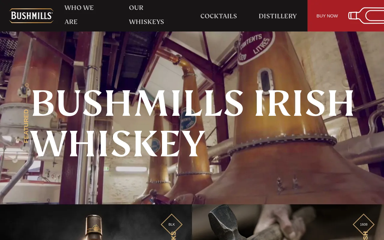 bushmills.com screenshot