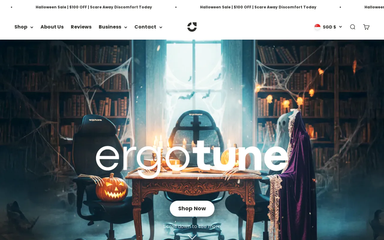 ErgoTune website screenshot