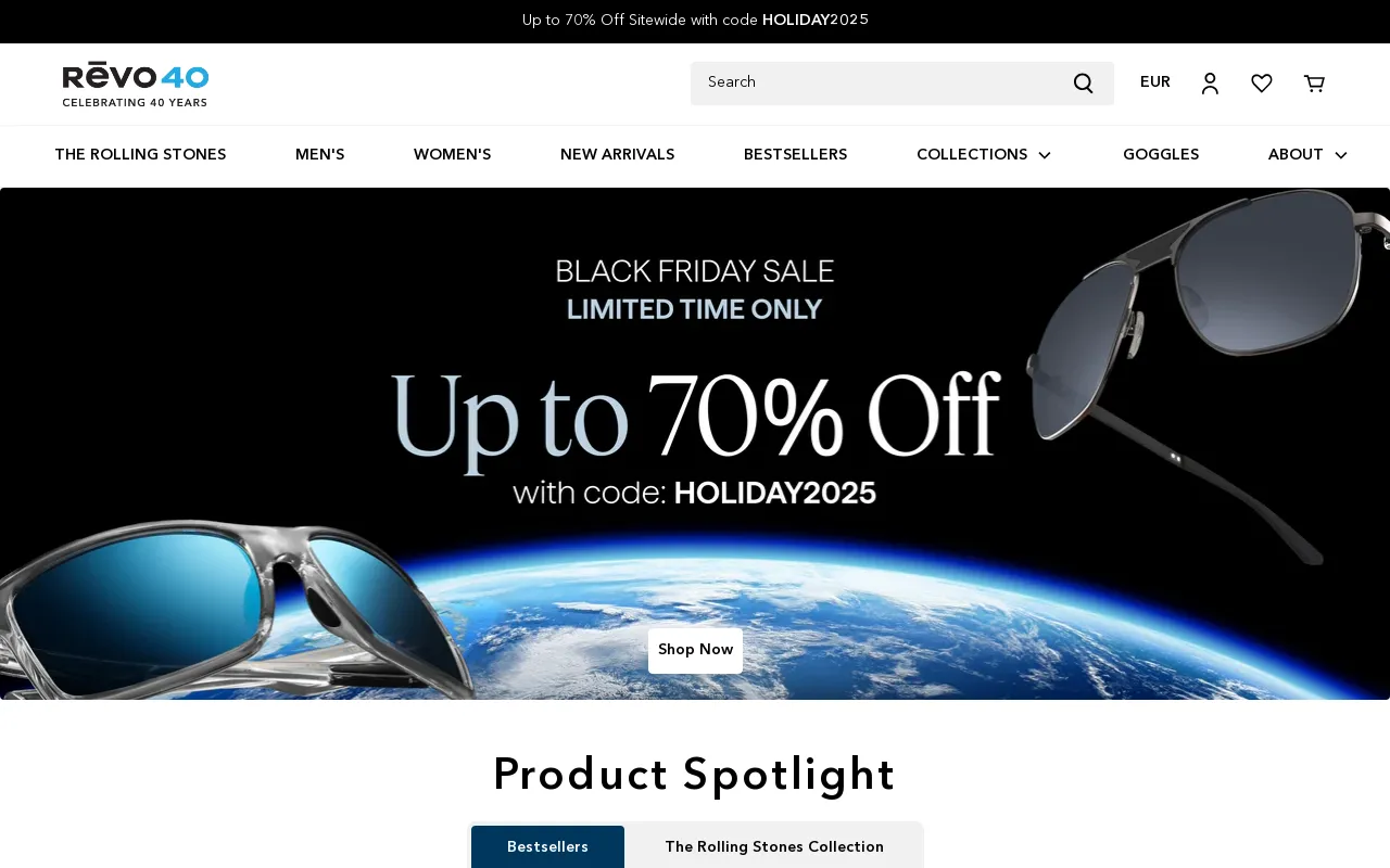 Revo Sunglasses screenshot