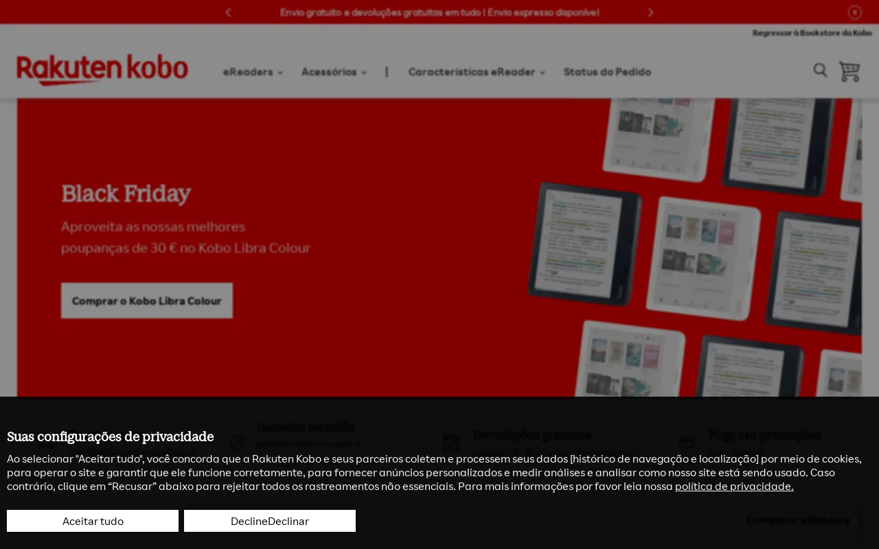 Rakuten Kobo (PT) Loja de eReaders screenshot